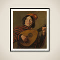 The Lute Player framed