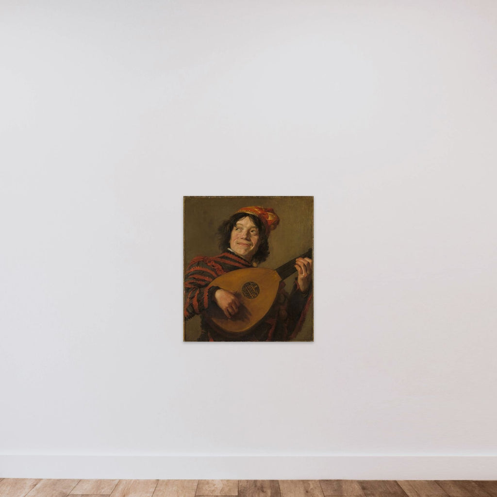 The Lute Player unframed — shown to scale
