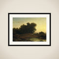 View in the Woods at Sunset framed