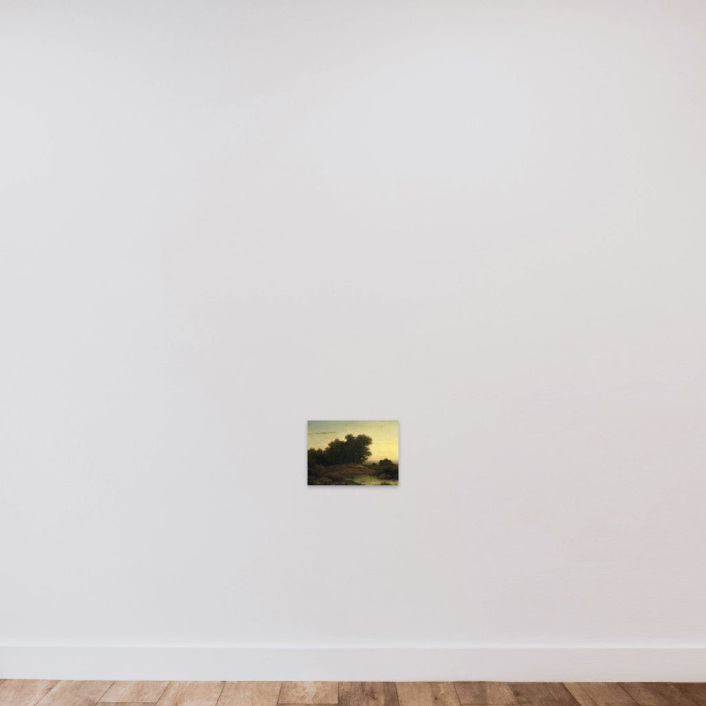 View in the Woods at Sunset unframed — shown to scale