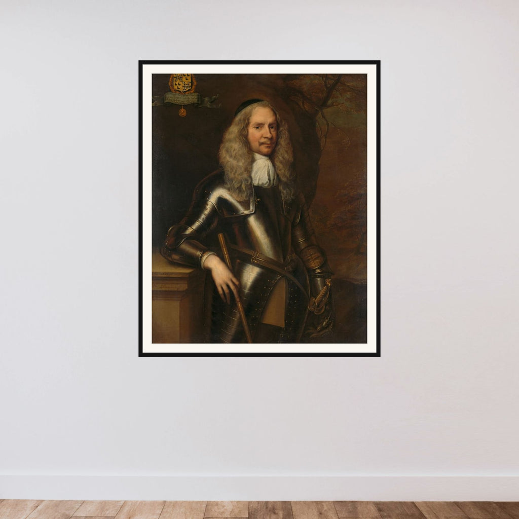 Cornelis van Aerssen (1600-62), Lord of Sommelsdijk, Colonel of Cavalry framed — shown to scale