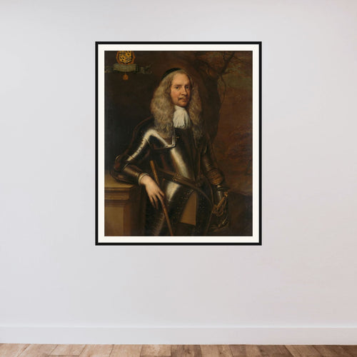 Cornelis van Aerssen (1600-62), Lord of Sommelsdijk, Colonel of Cavalry framed — shown to scale