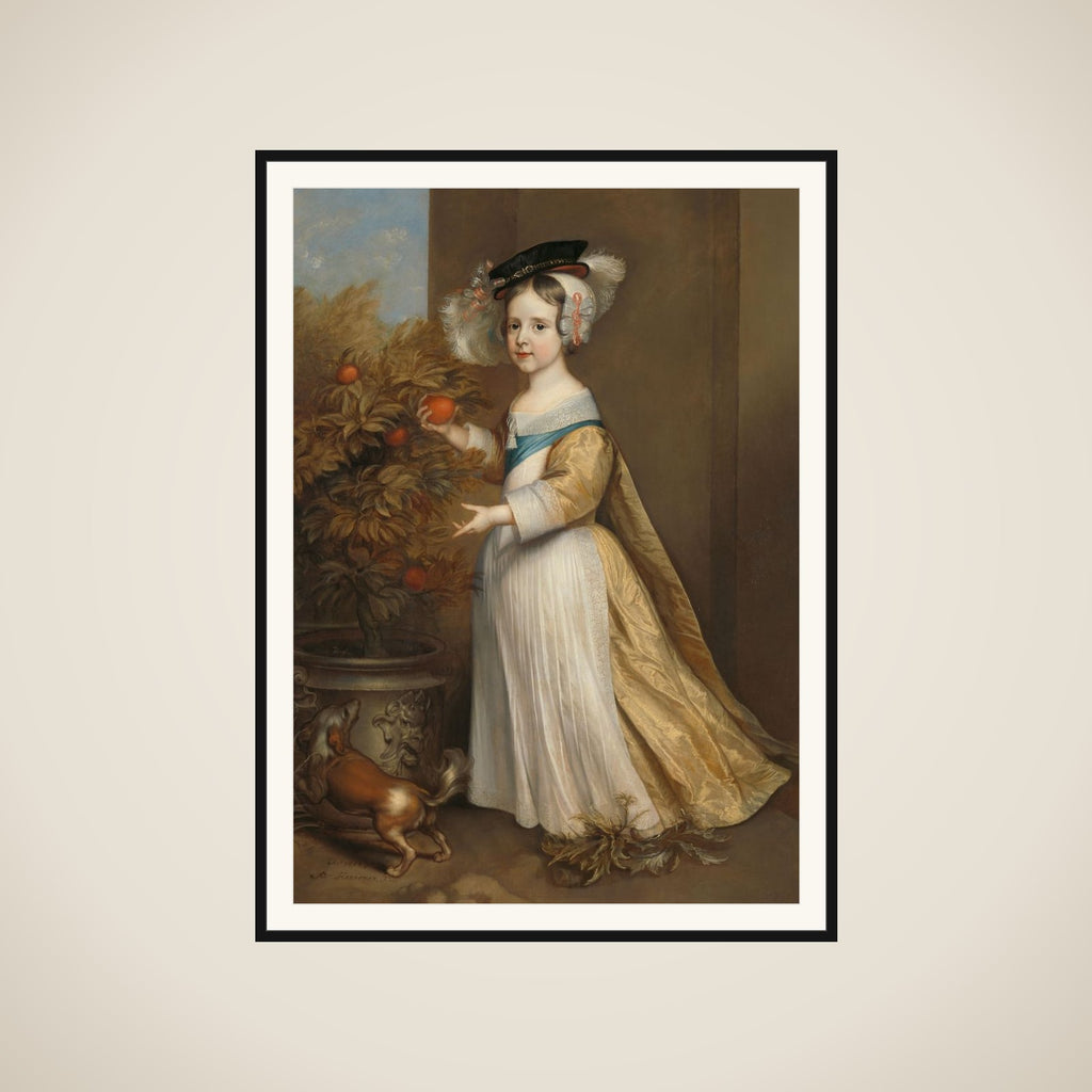 Portrait of Willem III (1650-1702), Prince of Orange, as a Child framed