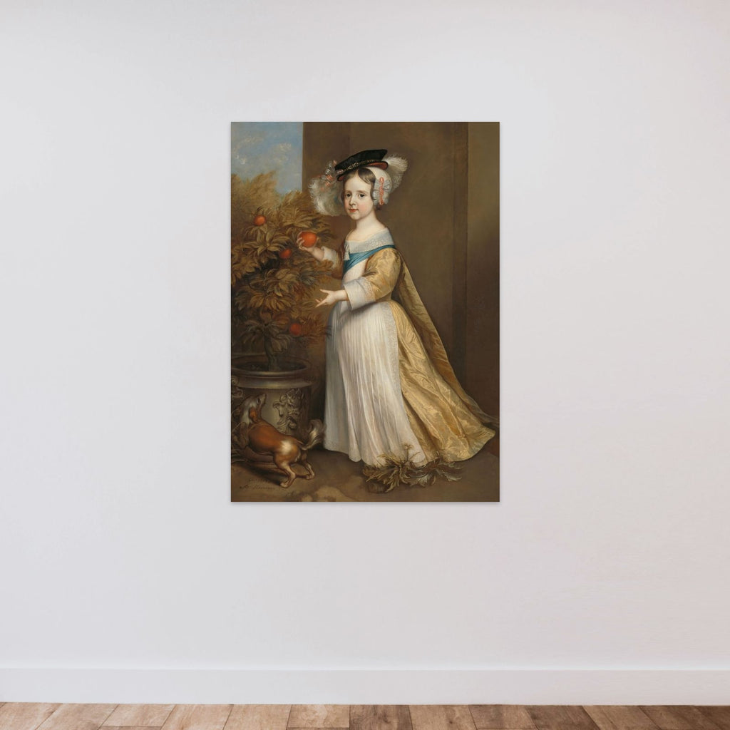 Portrait of Willem III (1650-1702), Prince of Orange, as a Child unframed — shown to scale