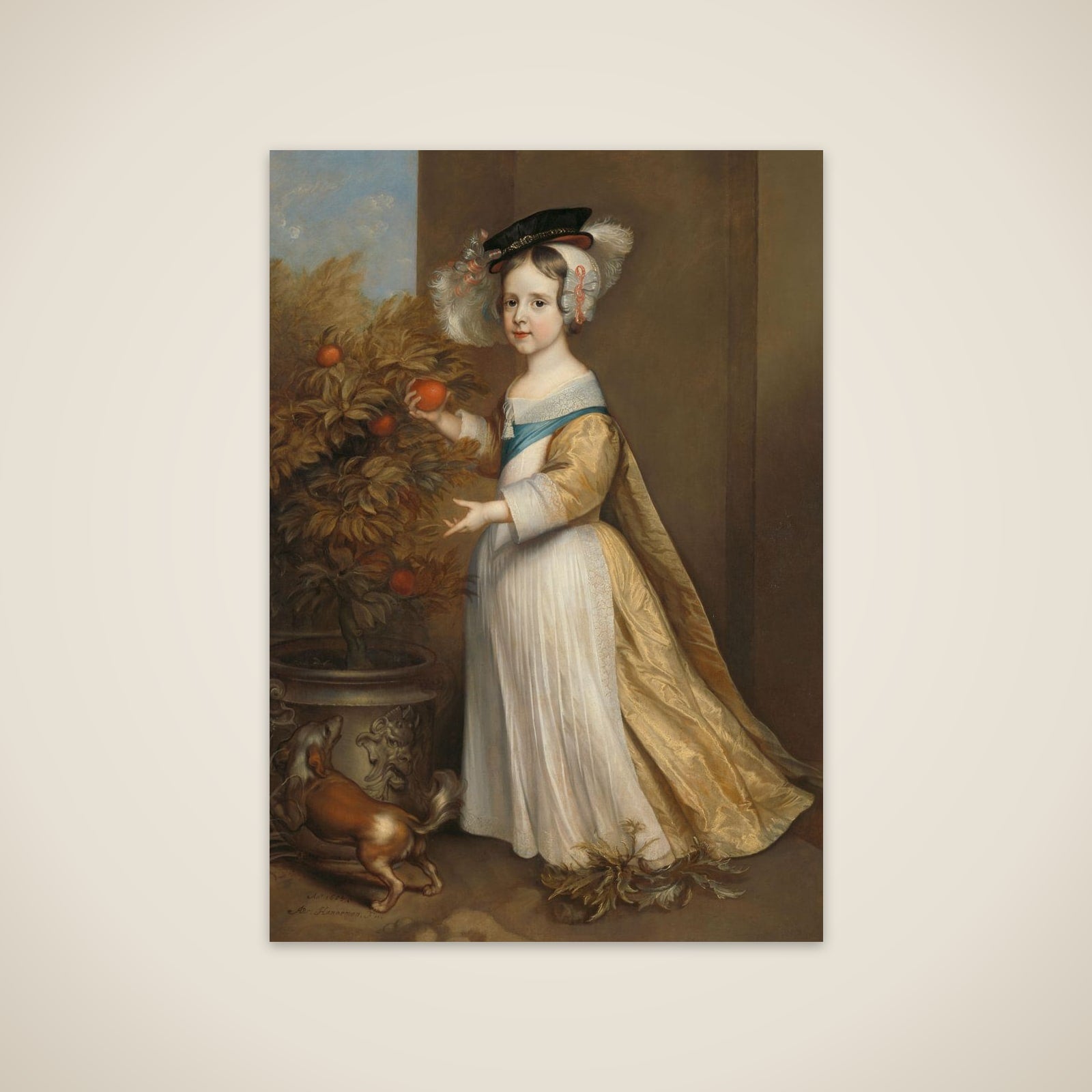 Portrait of Willem III (1650-1702), Prince of Orange, as a Child unframed print