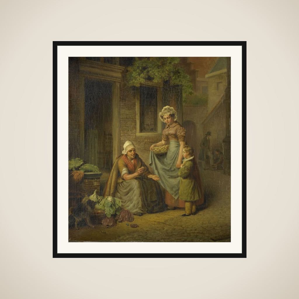Woman Selling Vegetables framed