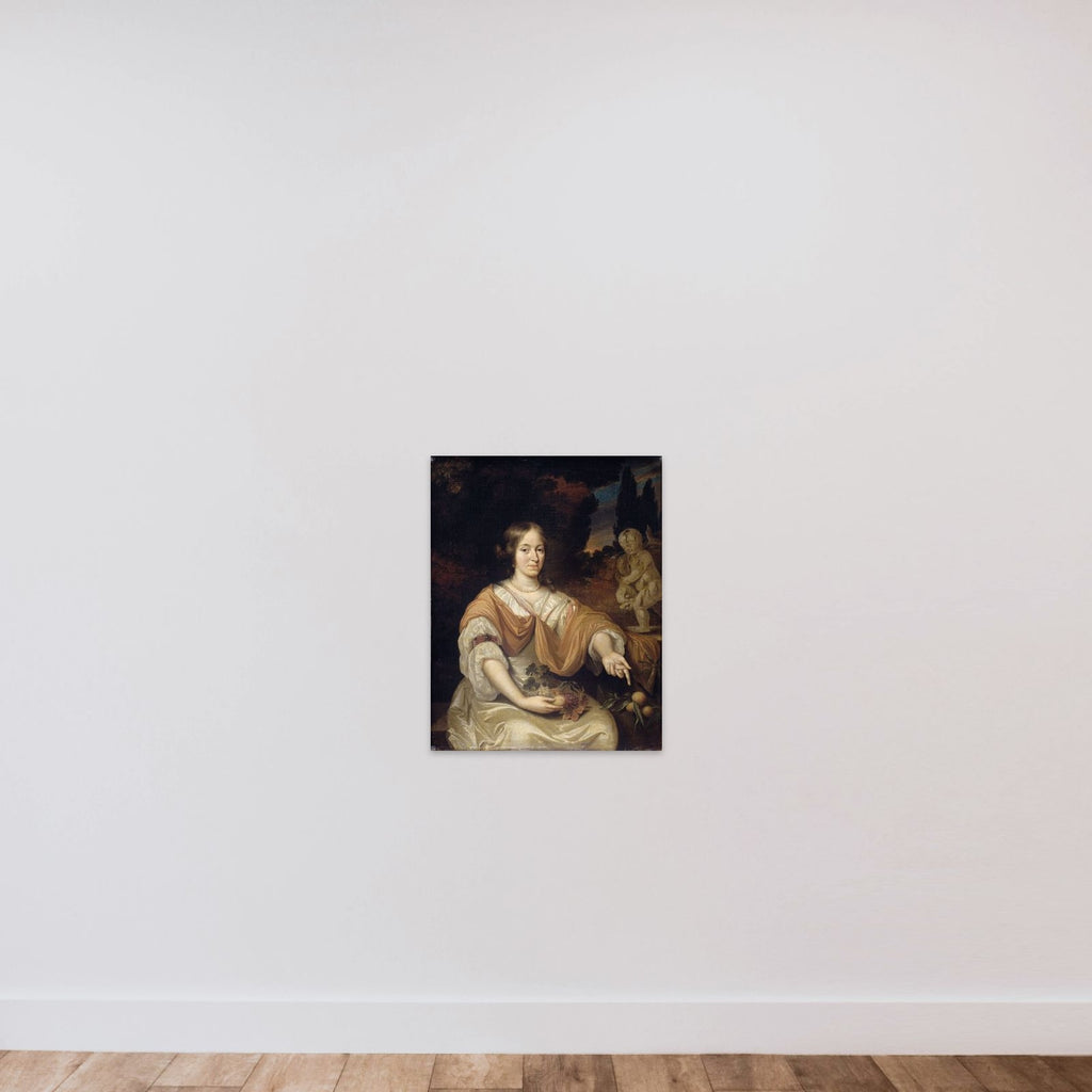Sara Pottey (1651-1705), Wife of Johan van Bochoven unframed — shown to scale