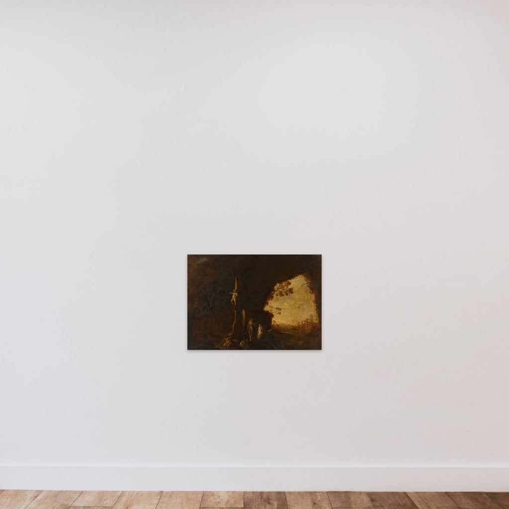 Nymphs in a Cave with Antique Ruins unframed — shown to scale