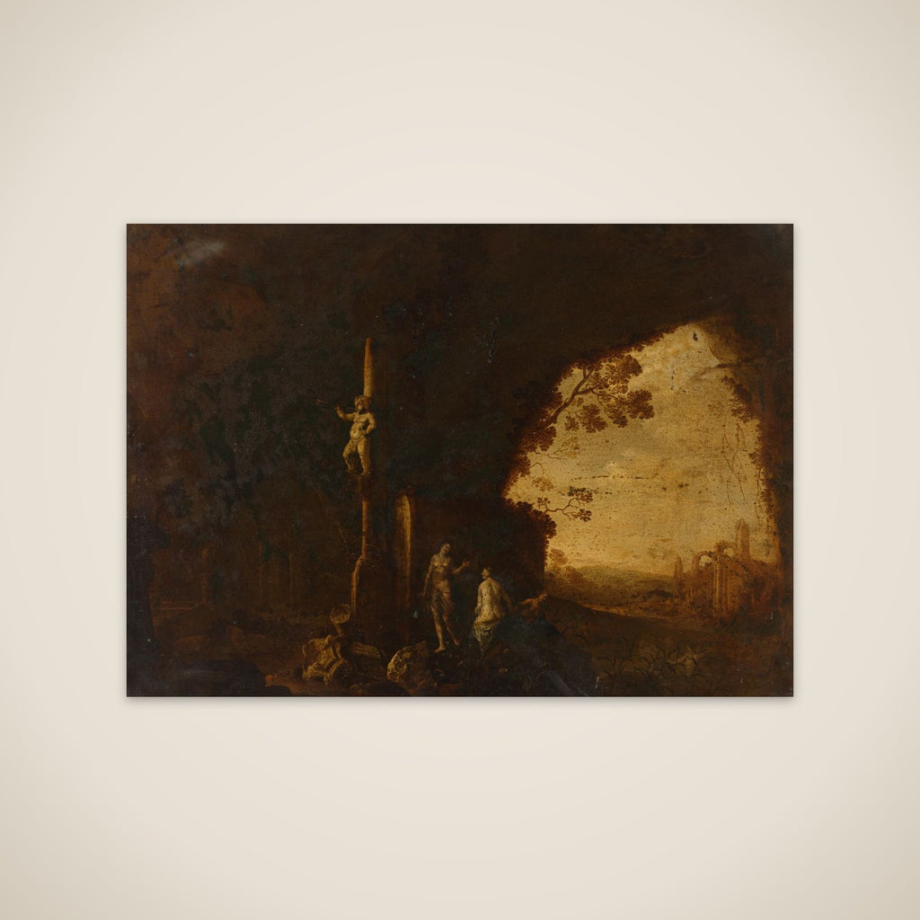 Nymphs in a Cave with Antique Ruins unframed print