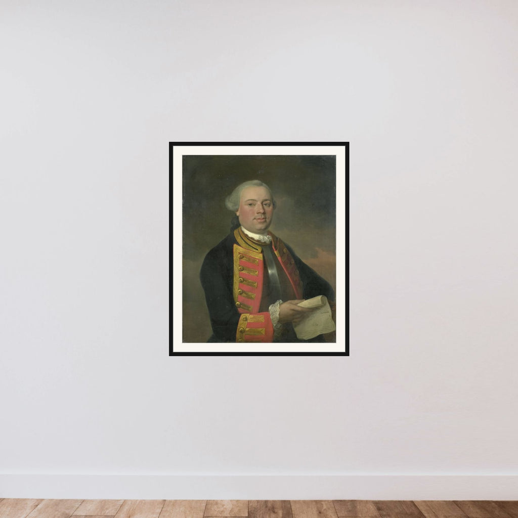 Johan Arnold Zoutman (1724-93), Vice Admiral framed — shown to scale
