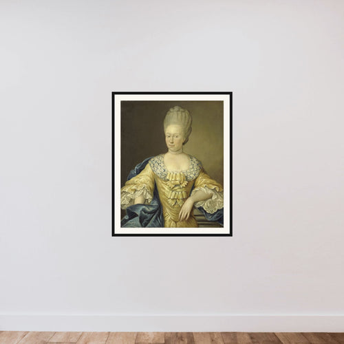 Adriana Johanna van Heusden, Wife of Johan Arnold Zoutman framed — shown to scale