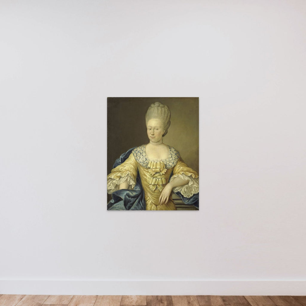 Adriana Johanna van Heusden, Wife of Johan Arnold Zoutman unframed — shown to scale