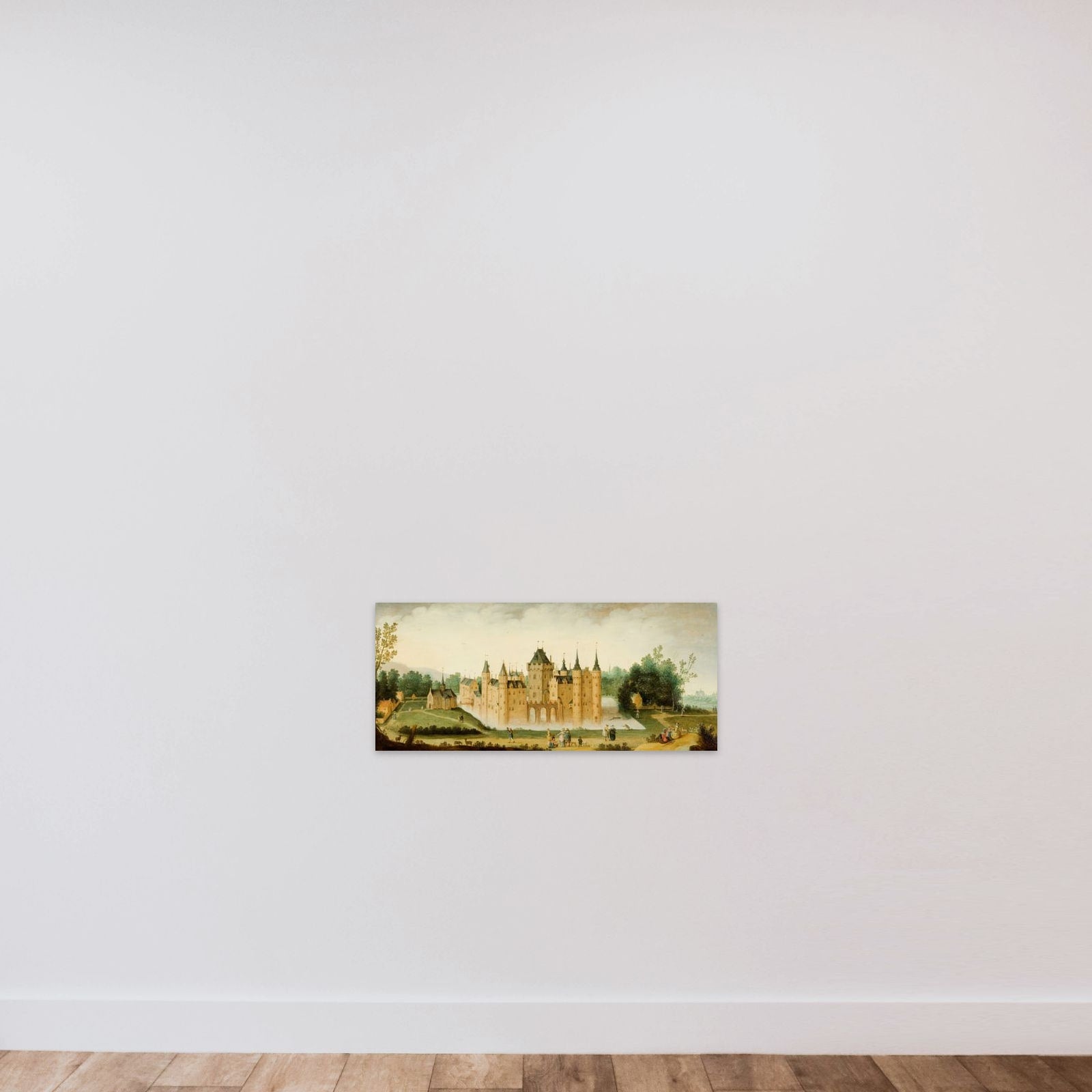 View of the Castle of Egmond aan den Hoef unframed — shown to scale