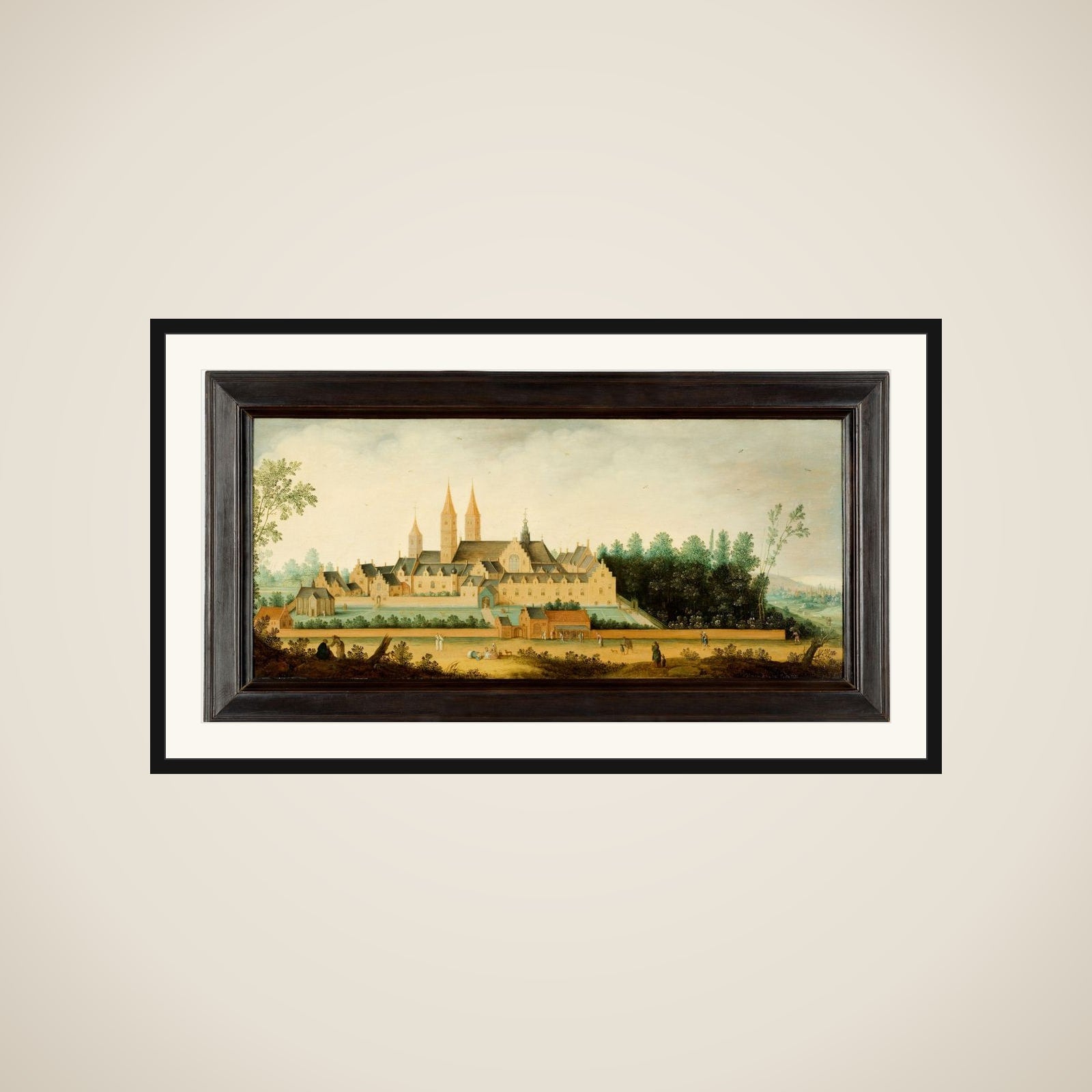 View of the Abbey of Egmond-Binnen framed