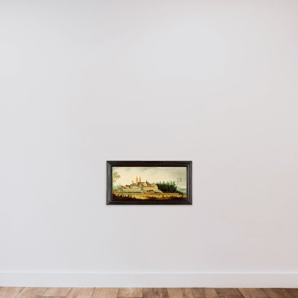 View of the Abbey of Egmond-Binnen unframed — shown to scale