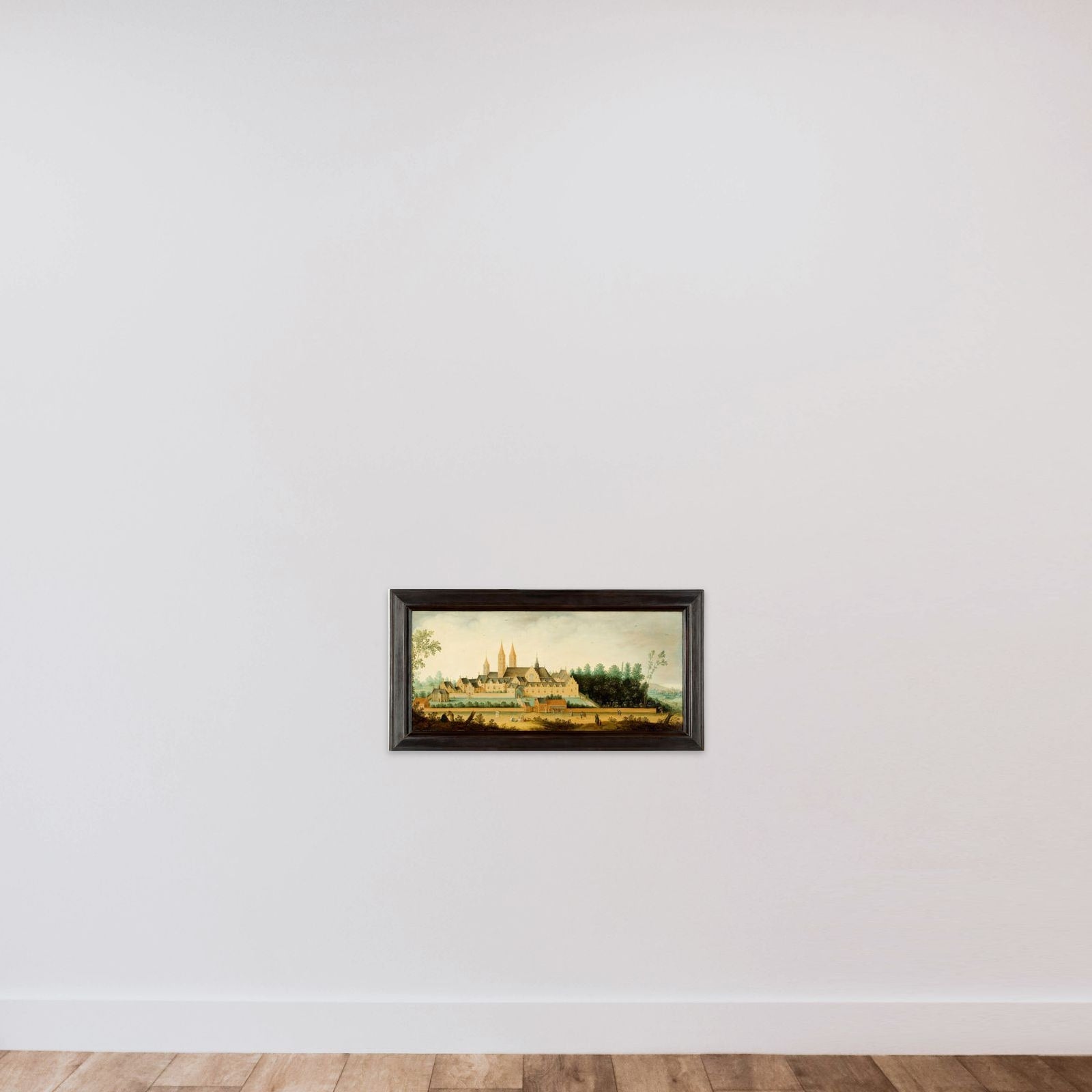 View of the Abbey of Egmond-Binnen unframed — shown to scale