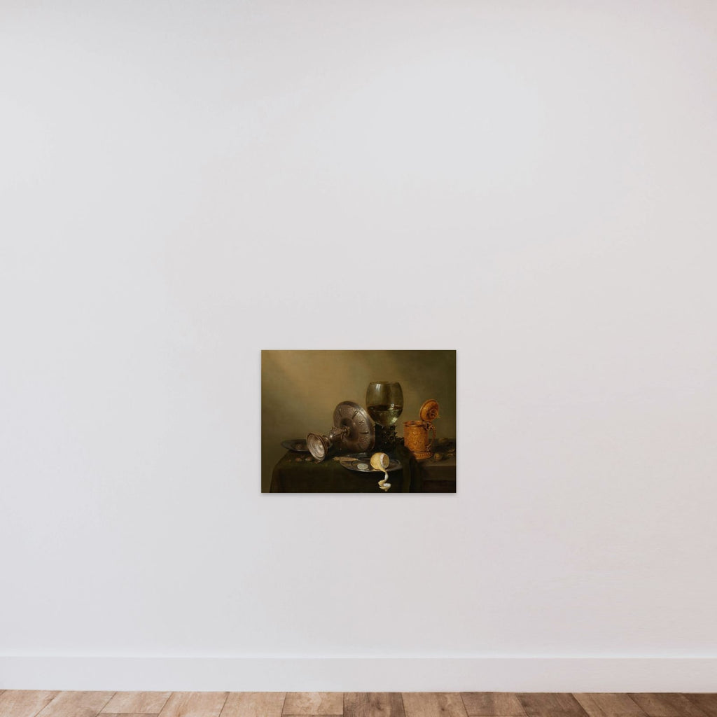 Still life with a Gilded Beer Tankard unframed — shown to scale