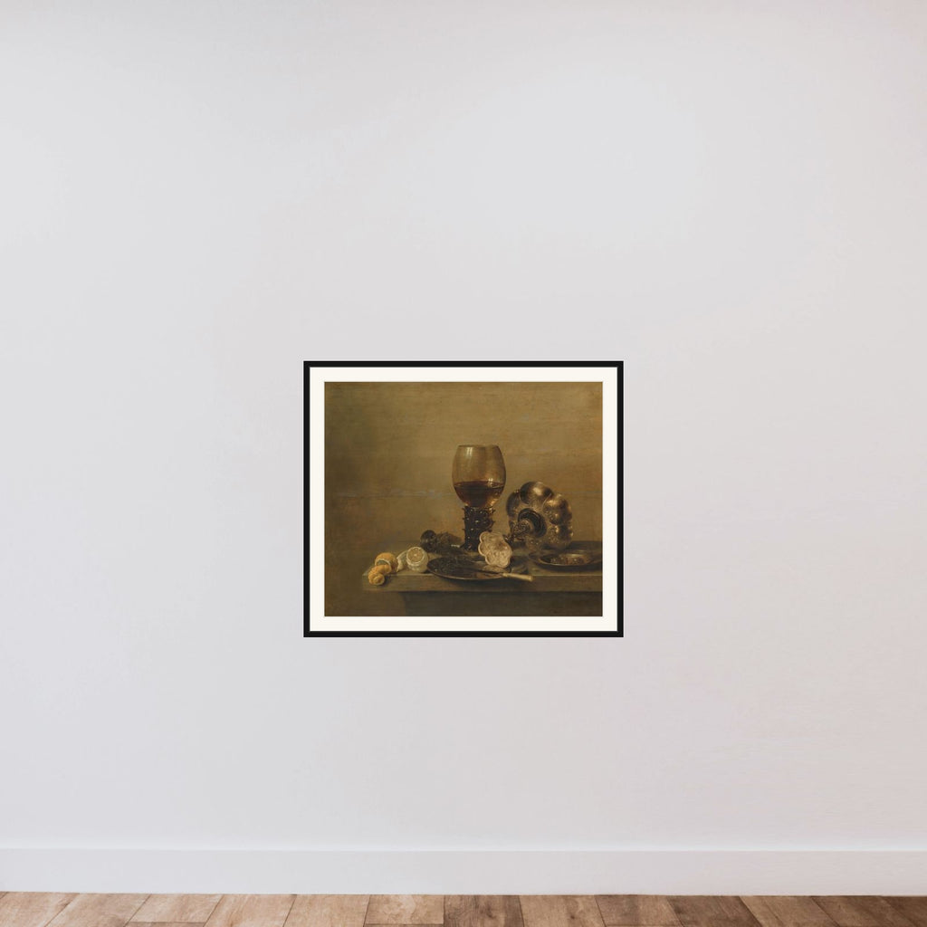 Still Life with a Broken Glass framed — shown to scale