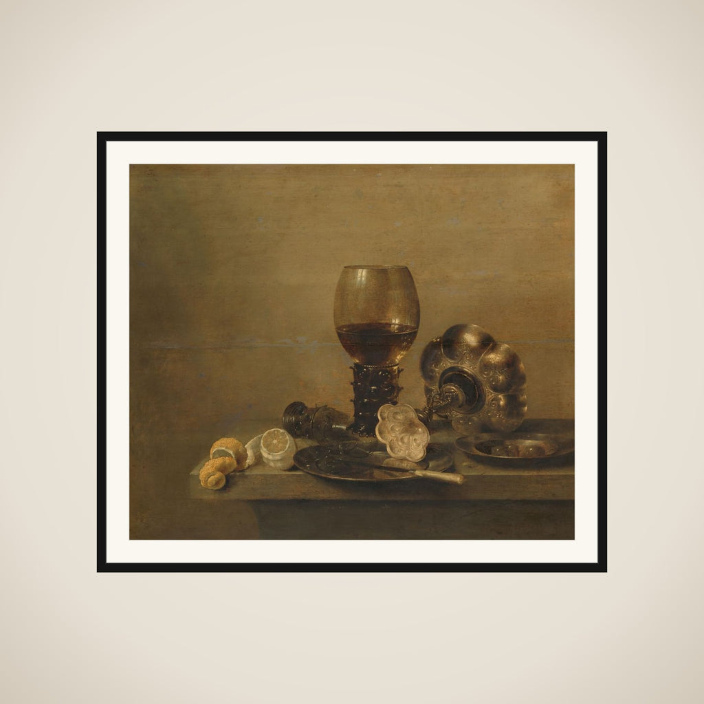 Still Life with a Broken Glass framed