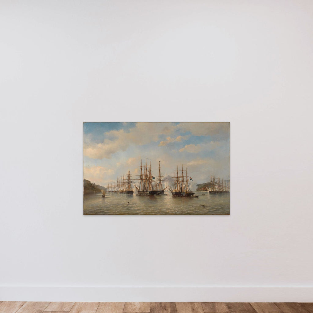 Dutch, English, French and American Squadrons in Japanese Waters during the Expedition led by the French Commander Constant Jaurès, September 1864 unframed — shown to scale