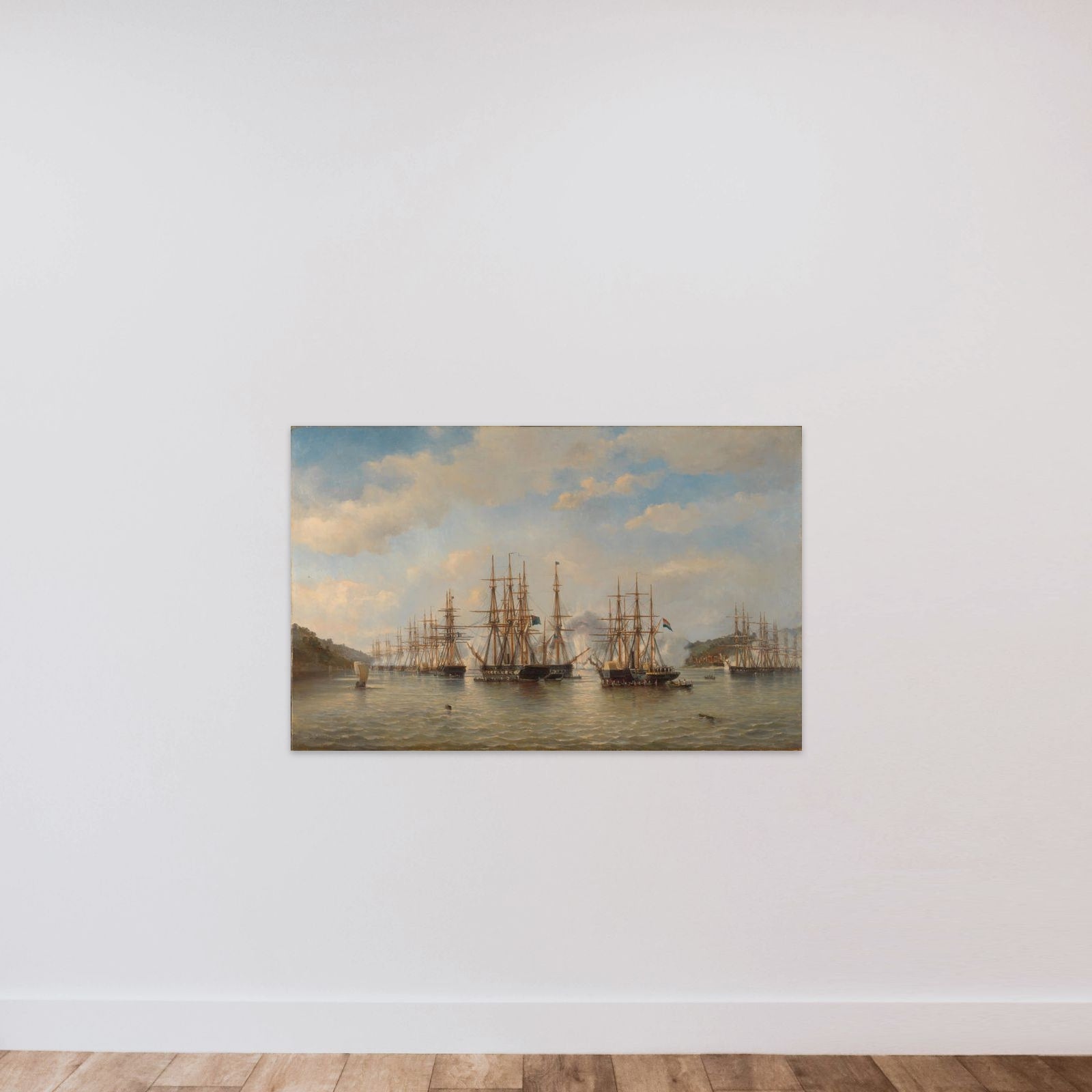Dutch, English, French and American Squadrons in Japanese Waters during the Expedition led by the French Commander Constant Jaurès, September 1864 unframed — shown to scale