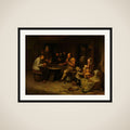 Ann Inn with Backgammon Players framed
