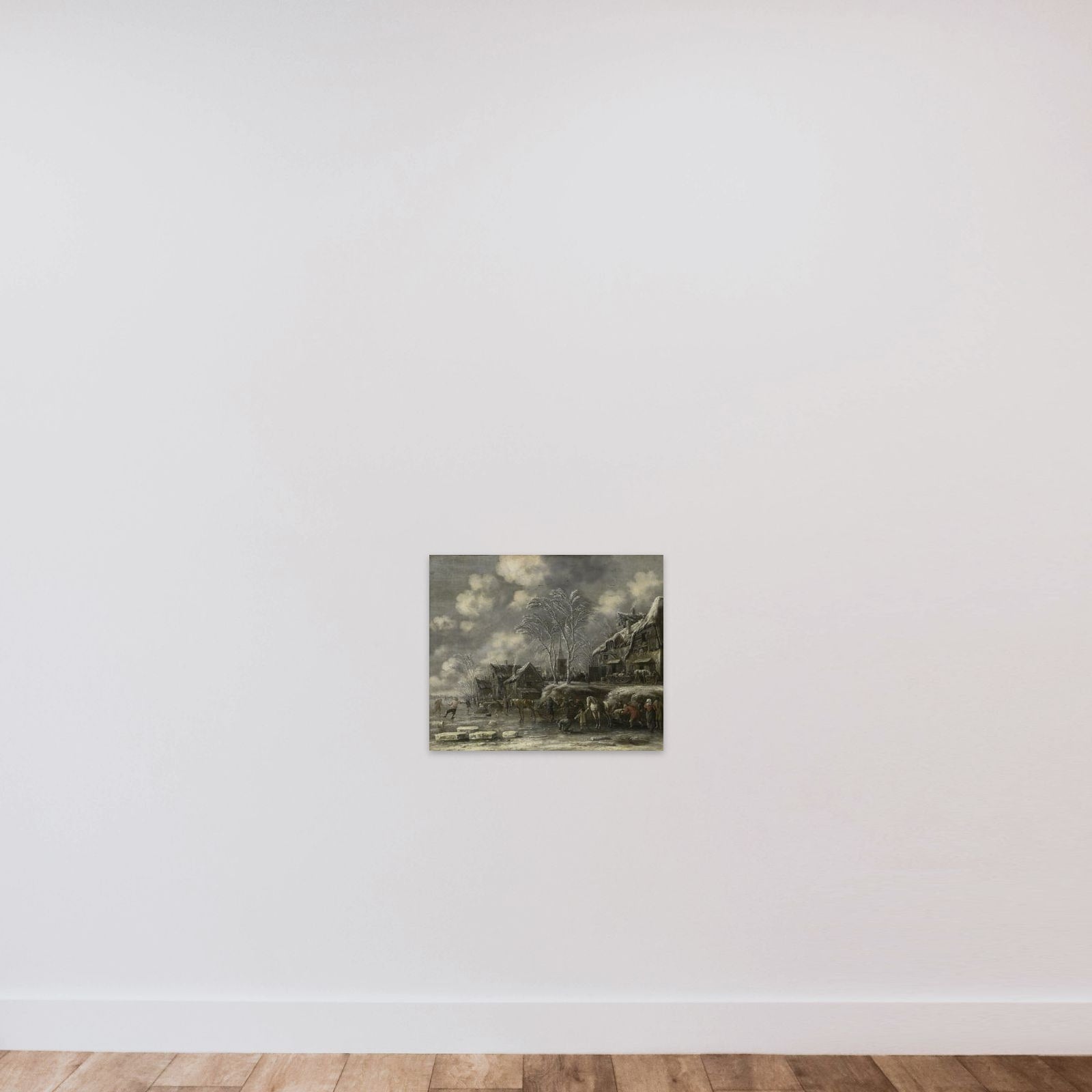 Winter Scene unframed — shown to scale