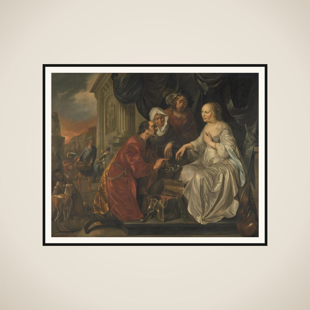 Rebecca Receiving Presents from Abraham's Servant framed