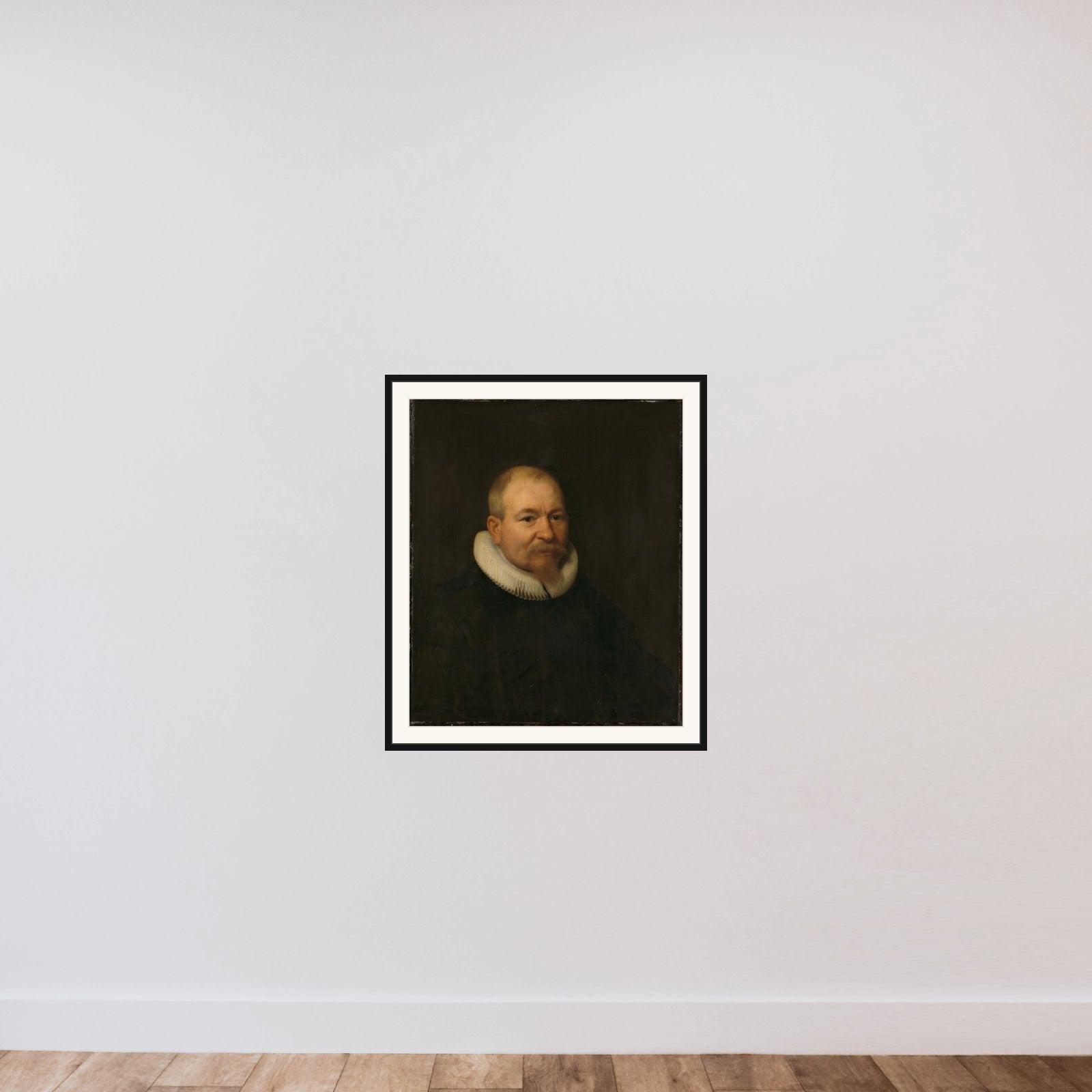 Samuel van Lansbergen (d. 1669), Remonstrant Minister in Rotterdam framed — shown to scale