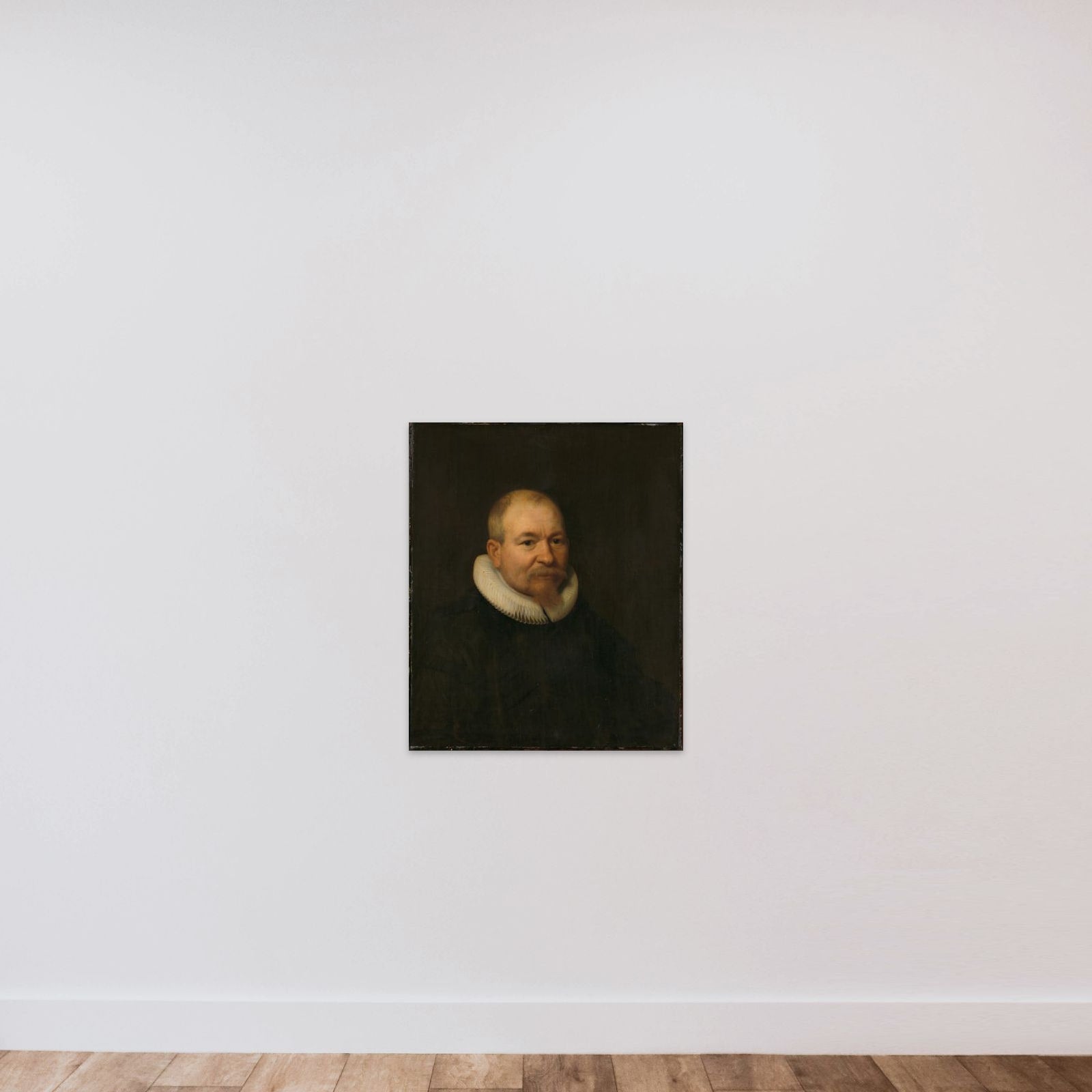 Samuel van Lansbergen (d. 1669), Remonstrant Minister in Rotterdam unframed — shown to scale