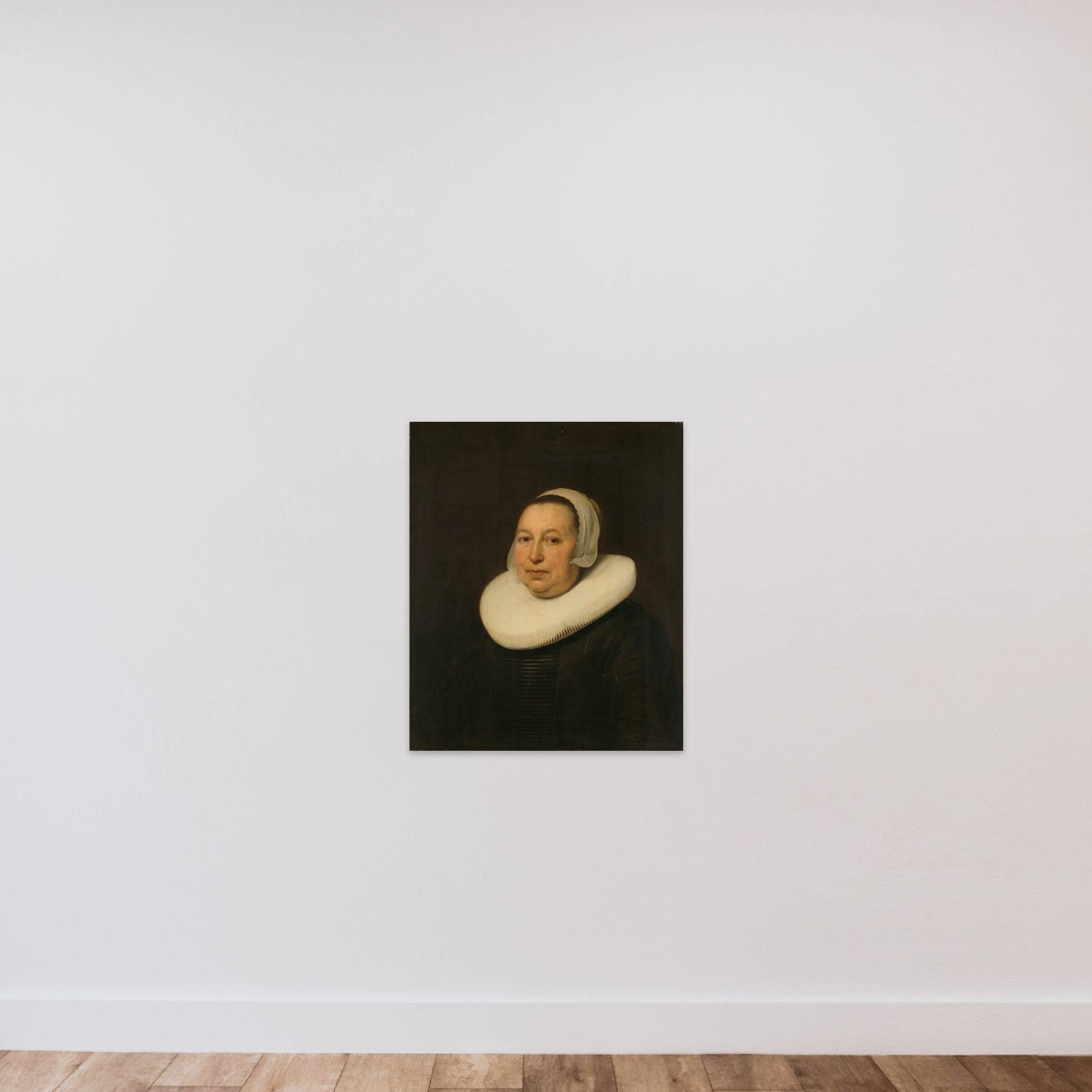 Maria Pietersdr de Leest (d. 1652), Wife of Samuel van Lansbergen unframed — shown to scale
