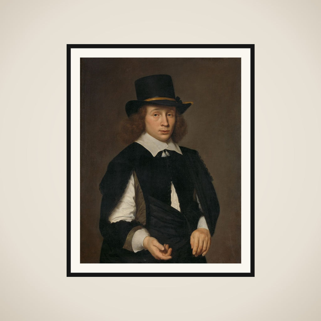 Portrait of Dirck Hendrick Meulenaer (1620-in or after 1649 ?) framed