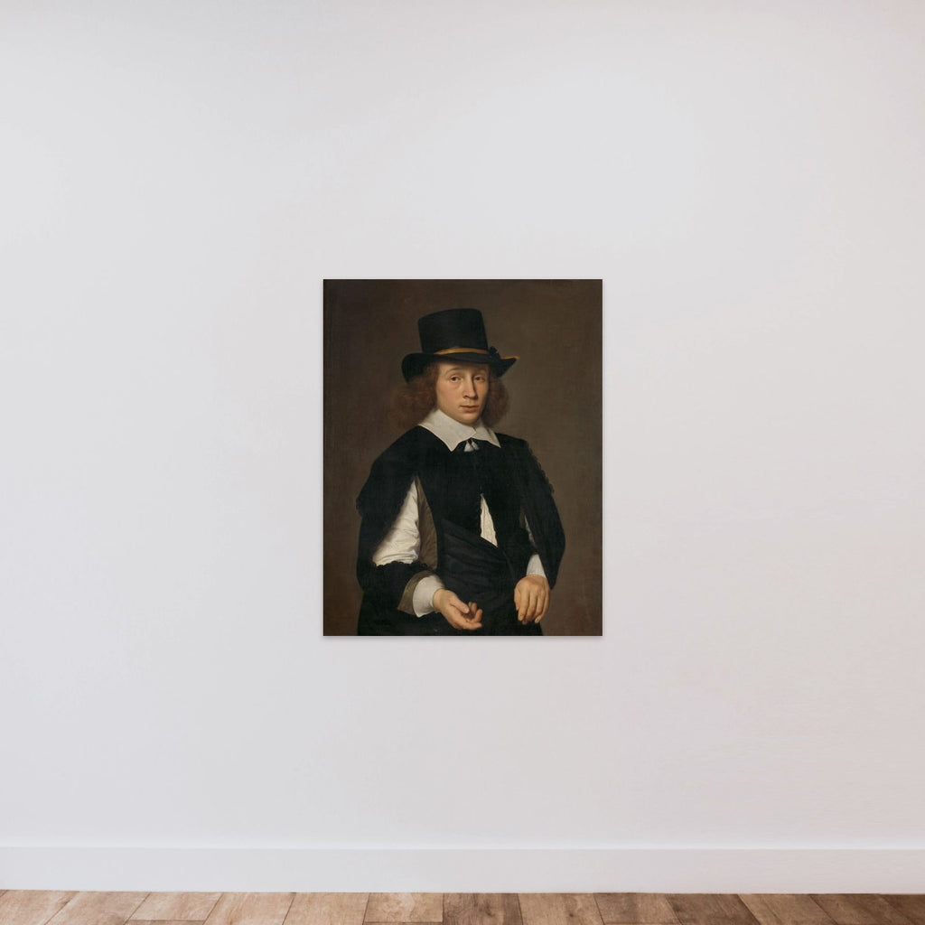 Portrait of Dirck Hendrick Meulenaer (1620-in or after 1649 ?) unframed — shown to scale