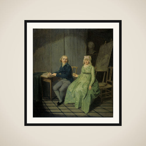 A Painter with his Wife framed
