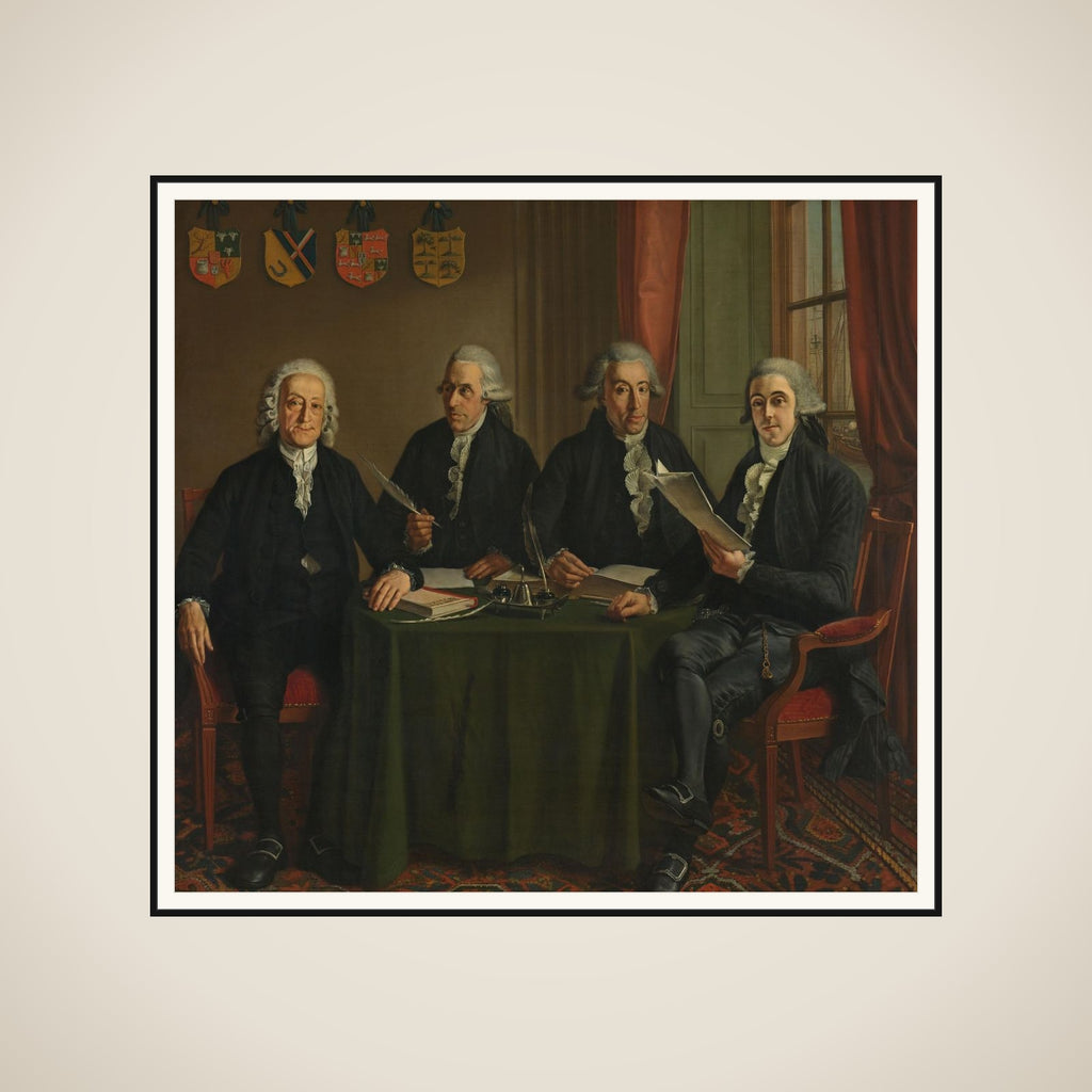The Four Chief Commissioners of the Amsterdam Harbor Works framed