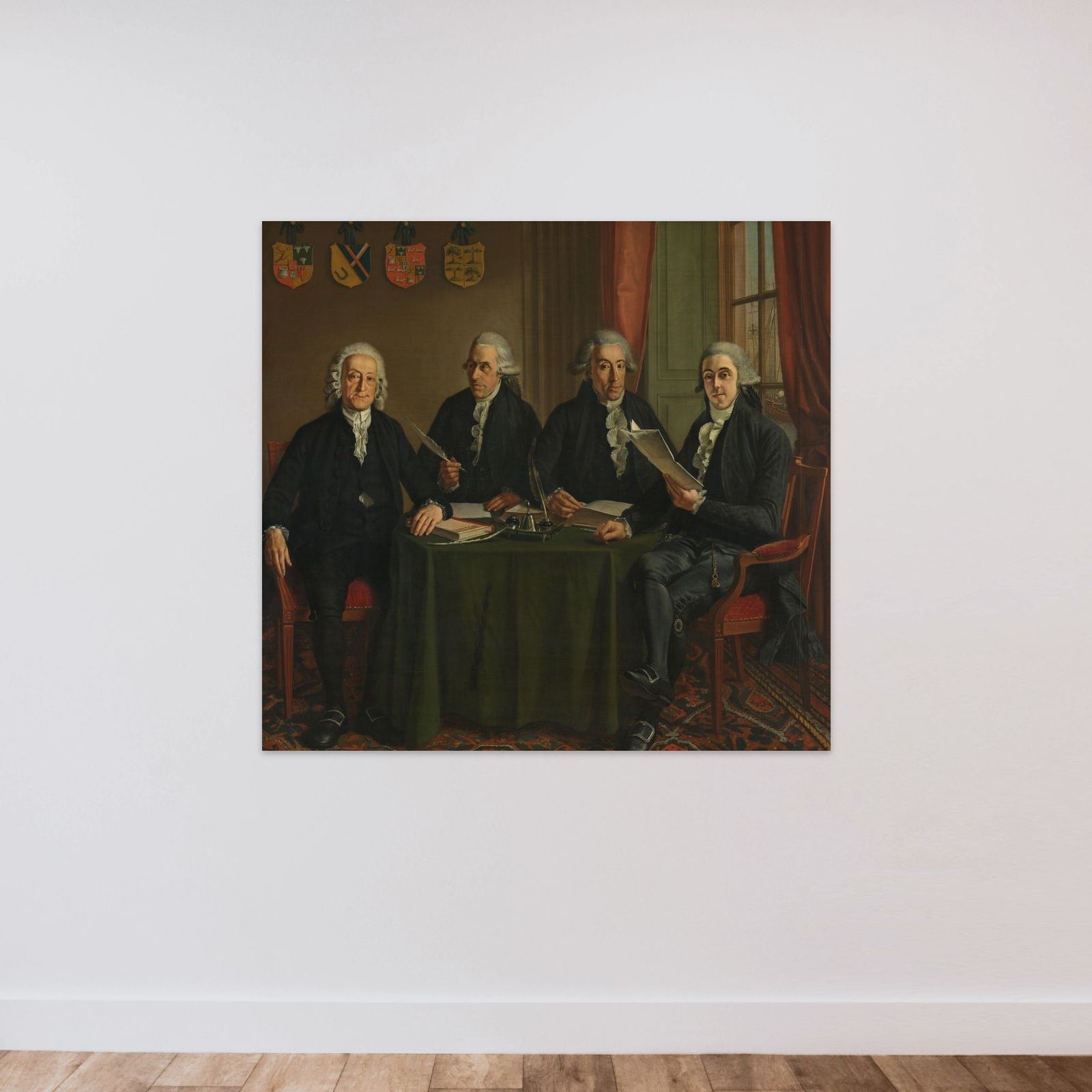 The Four Chief Commissioners of the Amsterdam Harbor Works unframed — shown to scale