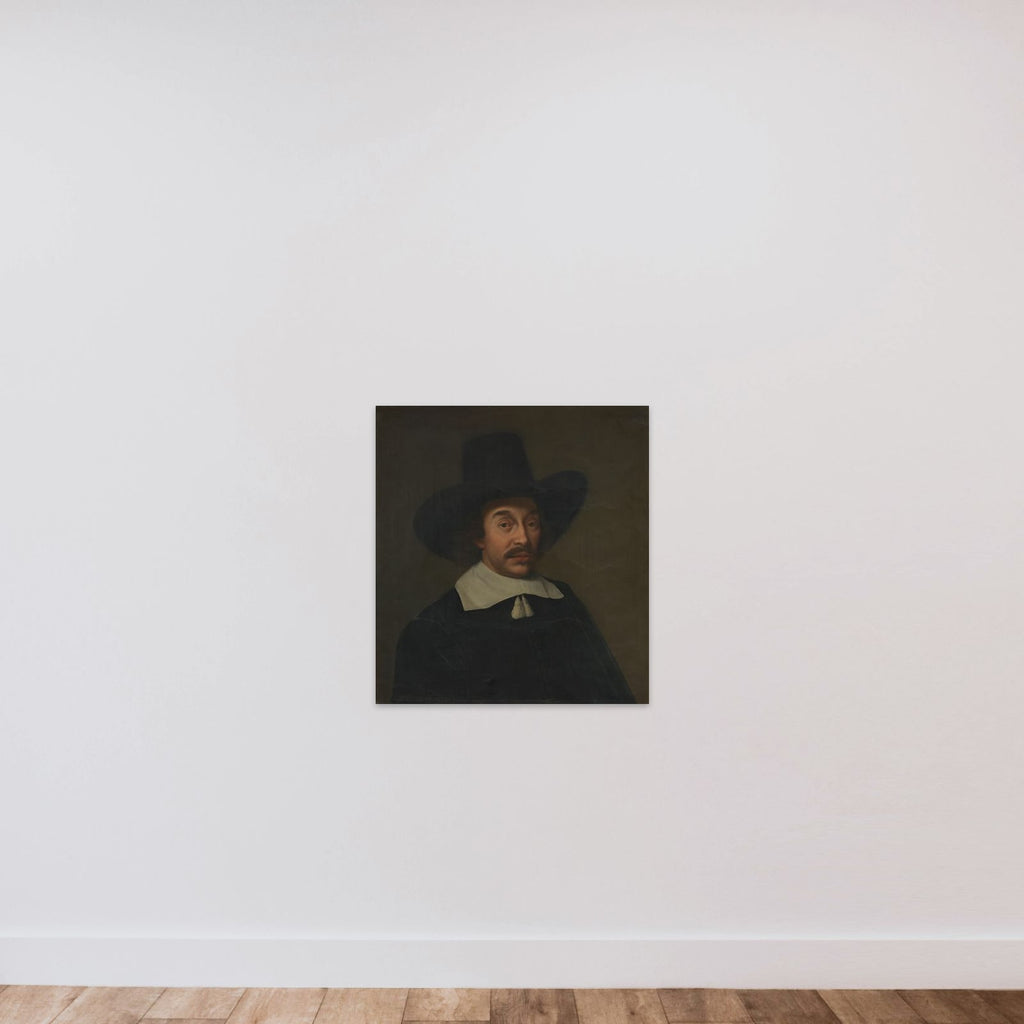 Portrait of a Man, possibly Jan de Hooghe (1608-1682) unframed — shown to scale