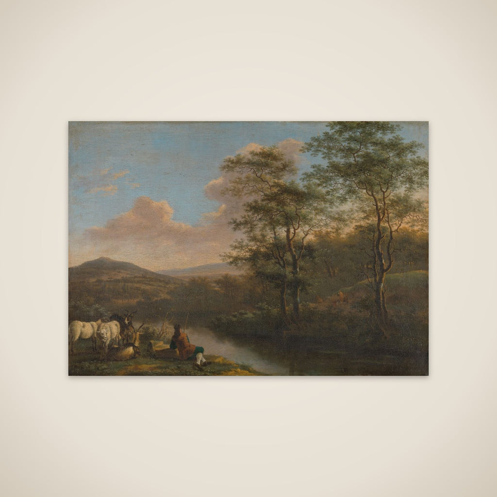 Italian Landscape with Resting Herdman unframed print