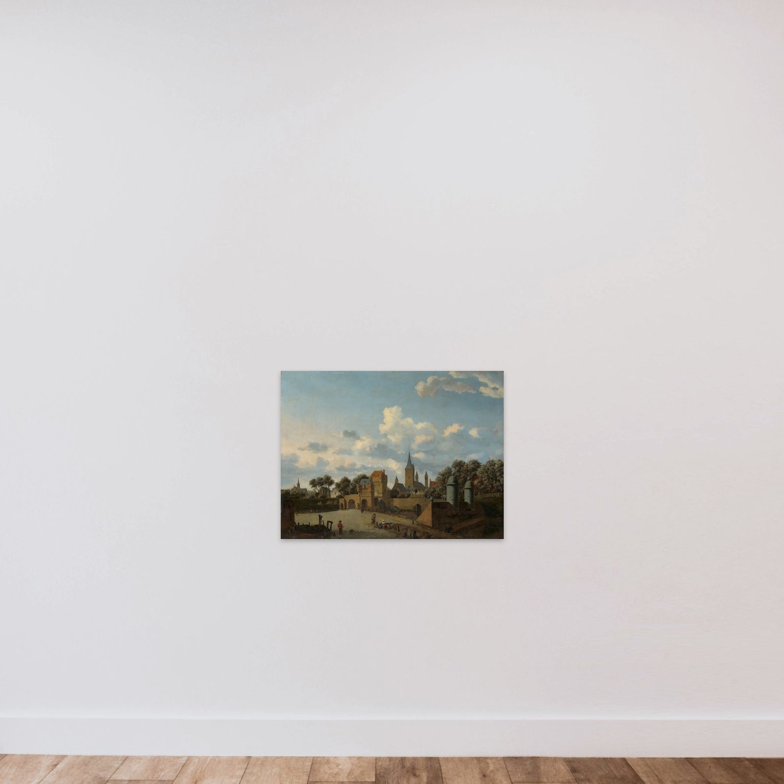 The Church of St Severin in Cologne in an Imaginary Setting unframed — shown to scale
