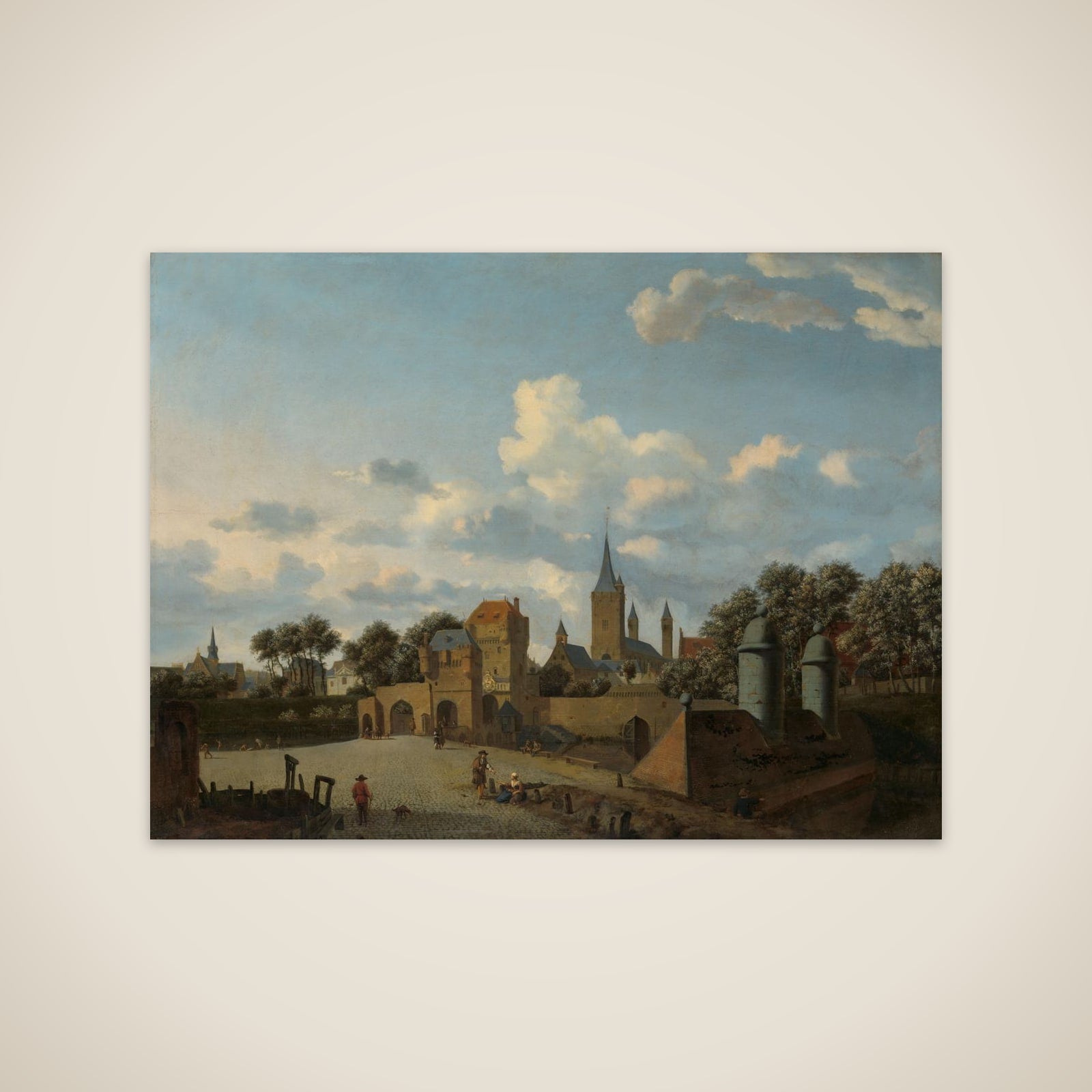 The Church of St Severin in Cologne in an Imaginary Setting unframed print