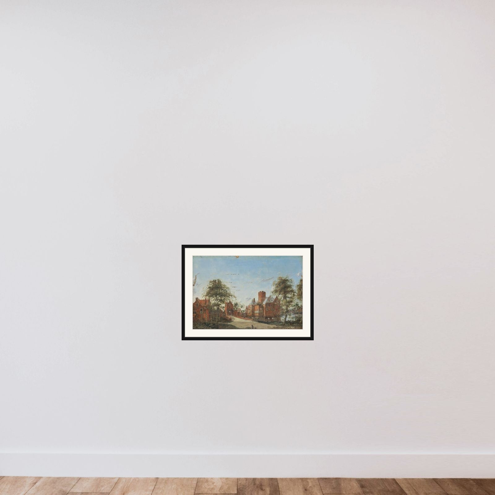 Loenersloot Castle on the Angstel framed — shown to scale