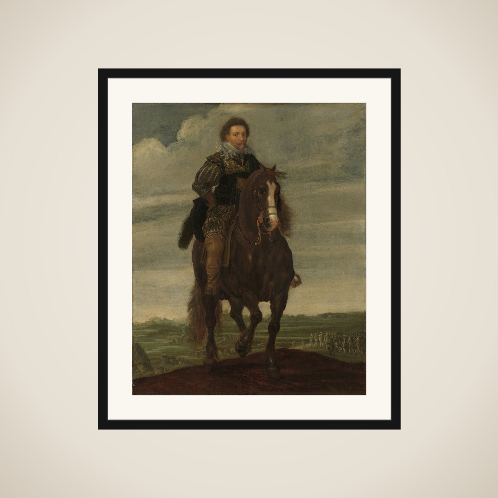 Prince Frederik Hendrik on Horseback framed