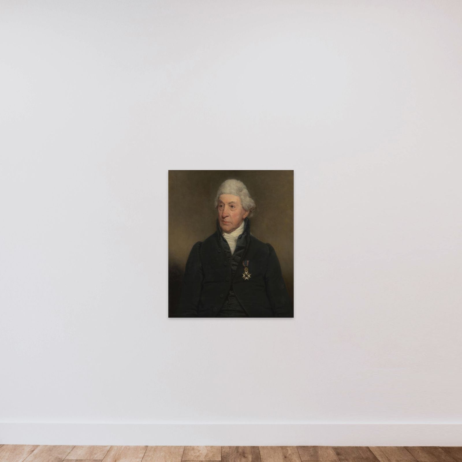 Christiaan Everhard Vaillant (1746-1829), Government Official unframed — shown to scale