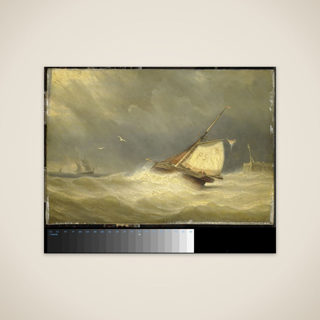 Rough Sea with Sailing Vessels unframed print