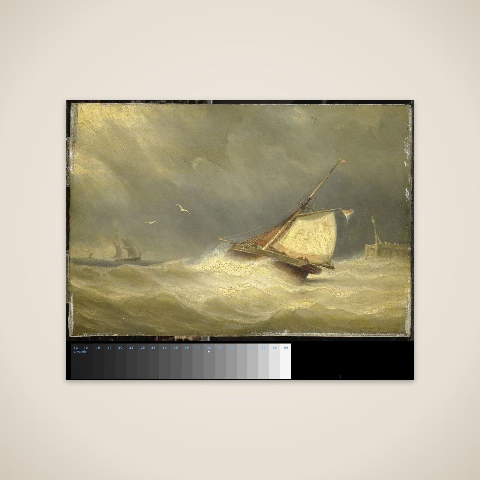 Rough Sea with Sailing Vessels unframed print