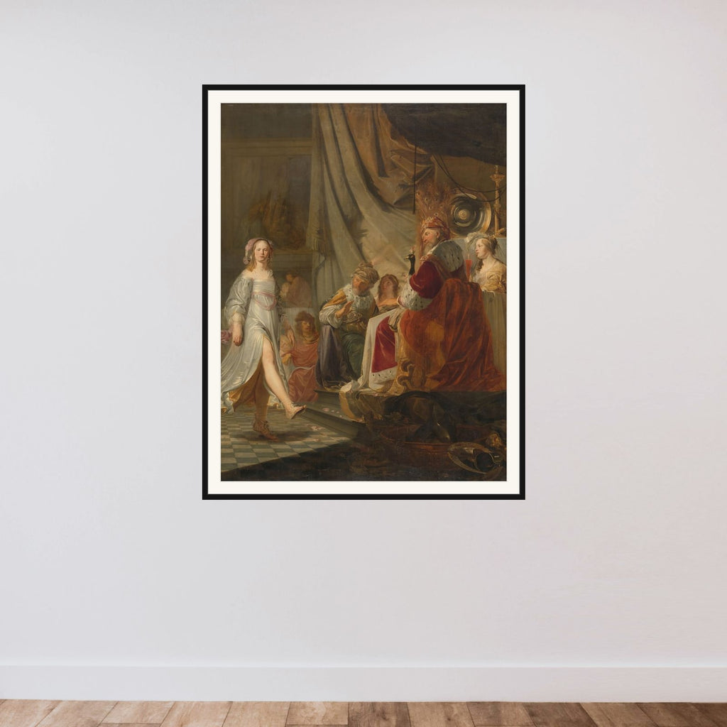 Salome Dancing for Herod framed — shown to scale