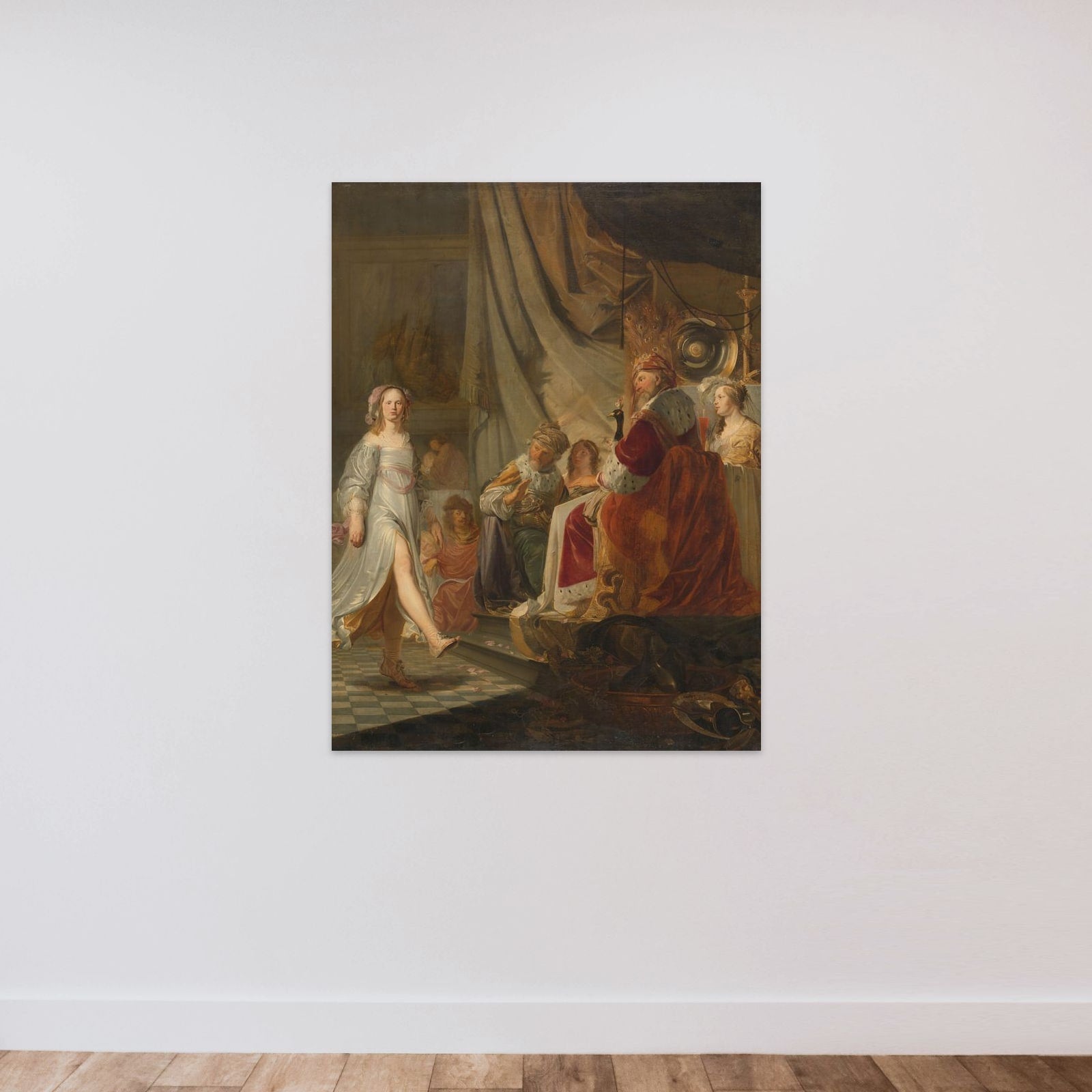 Salome Dancing for Herod unframed — shown to scale
