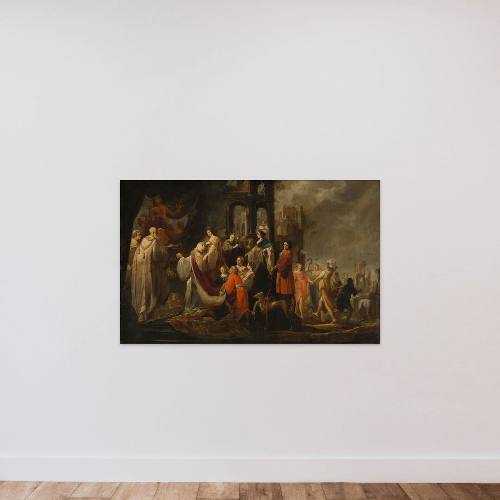 The Idolatry of King Solomon unframed — shown to scale