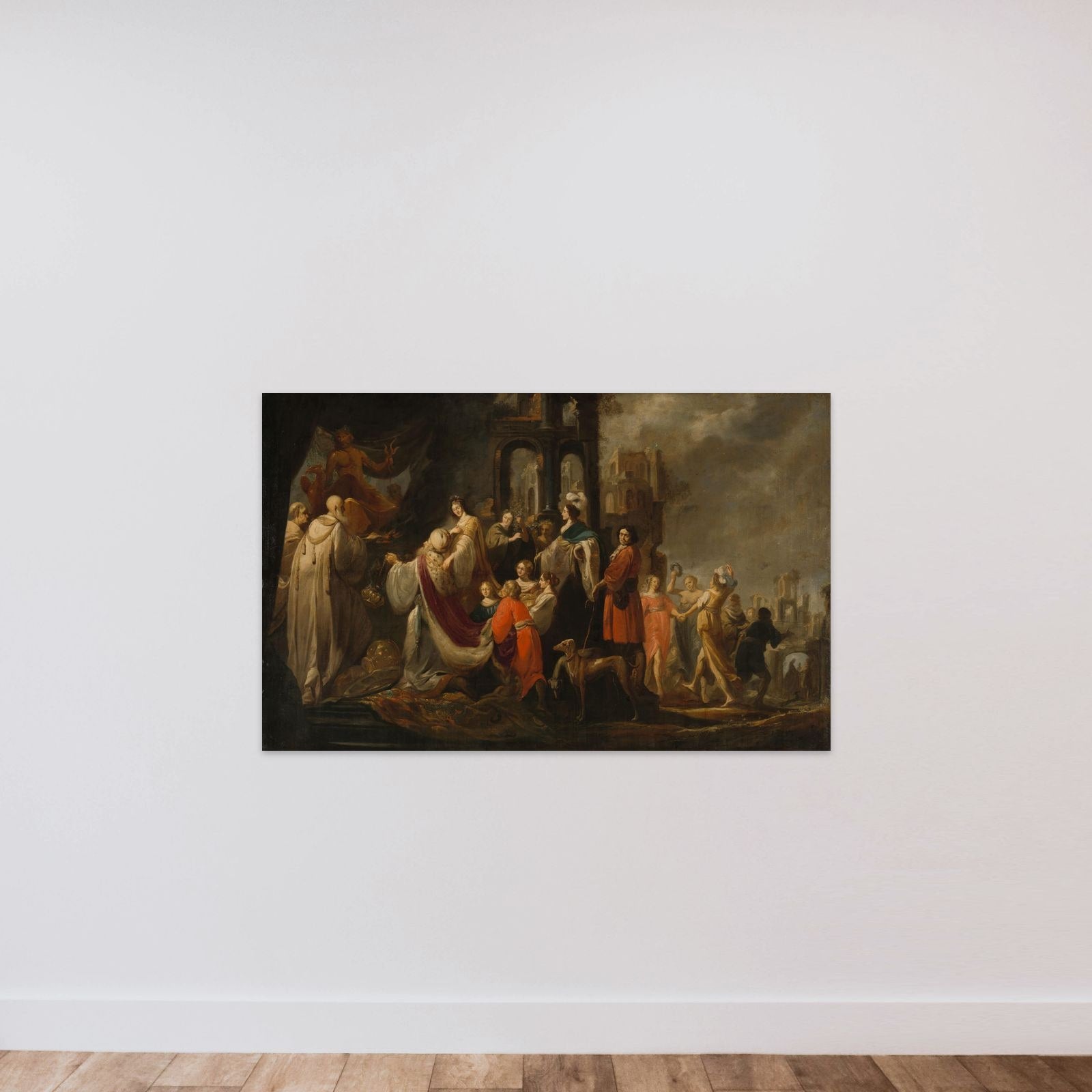 The Idolatry of King Solomon unframed — shown to scale