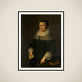 Portrait of a Woman, possibly Elsje van Houweningen, Wife of Willem van Velden framed